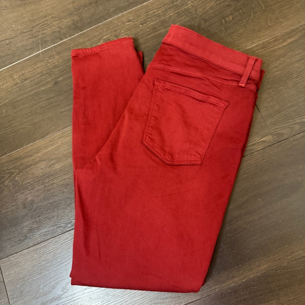 J Brand 835 Mid Rise Crop Skinny Jeans Red‎ Size 32